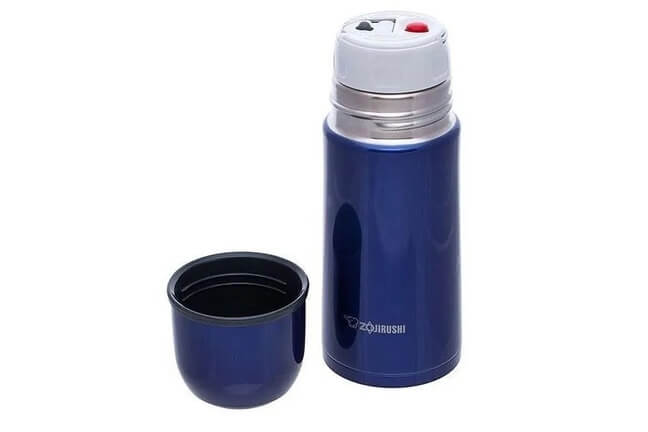 Termos Zojirushi 350 ml Blue z Antybakteryjnym Kubkiem