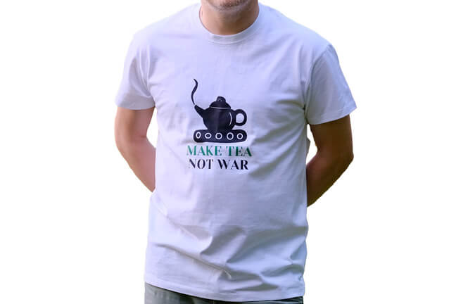 T-shirt Make Tea – biały unisex roz. L