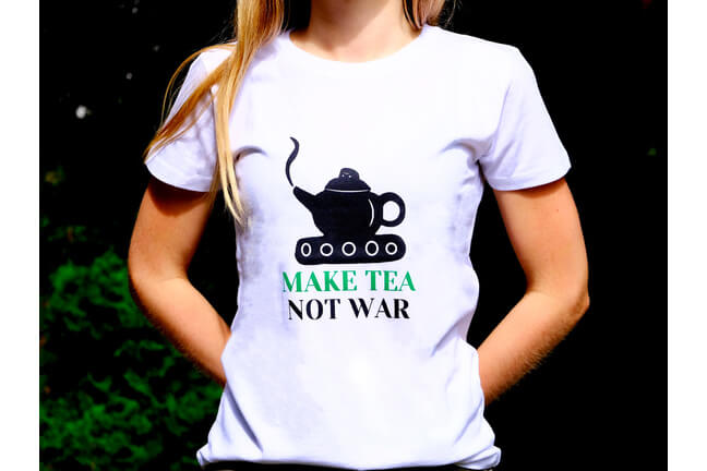 T-shirt Make Tea – biały damski roz. L