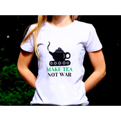 T-shirt Make Tea – biały damski roz. L