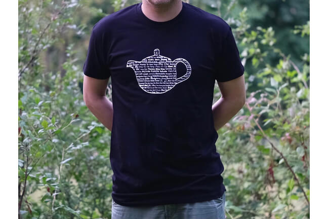 T-shirt Czajniczek – czarny unisex roz. S