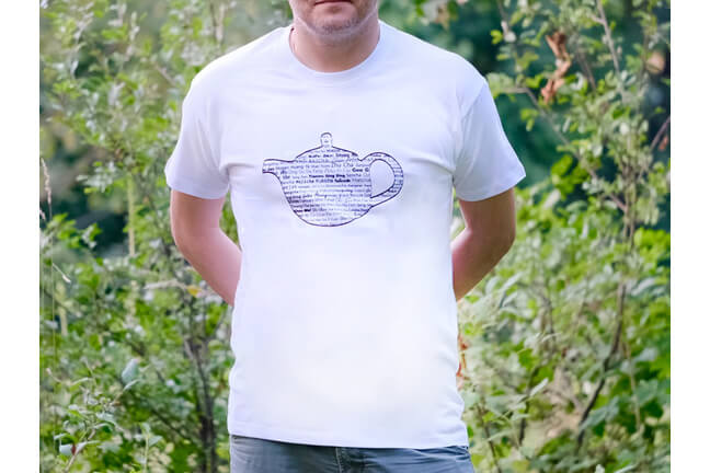 T-shirt Czajniczek – biały unisex roz. M