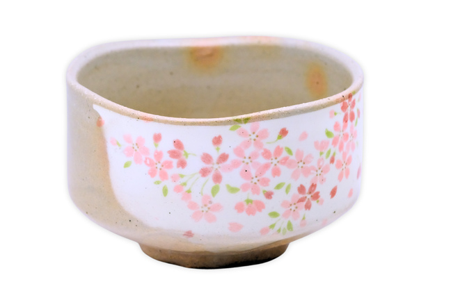 Chawan japoński handmade różowo-beżowy