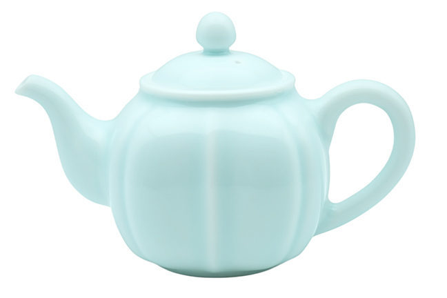 Czajniczek porcelanowy niebieski dynia